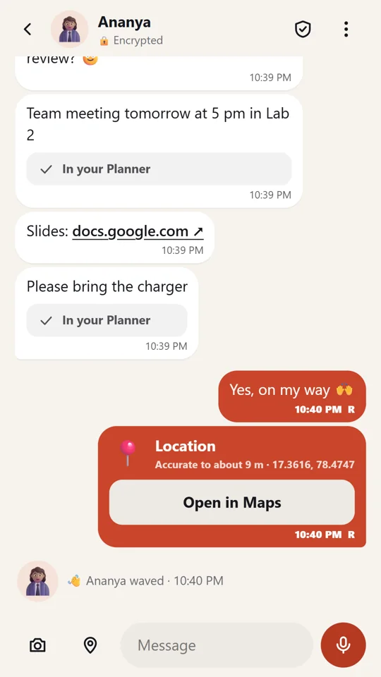 A private chat